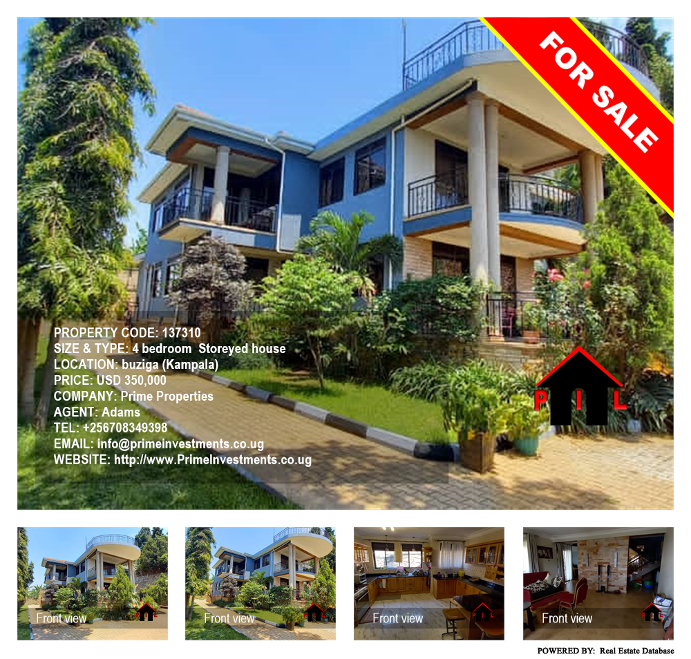 4 bedroom Storeyed house  for sale in Buziga Kampala Uganda, code: 137310