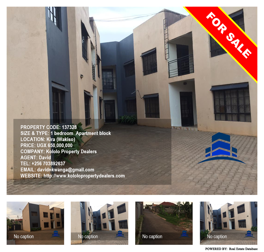 1 bedroom Apartment block  for sale in Kira Wakiso Uganda, code: 137328