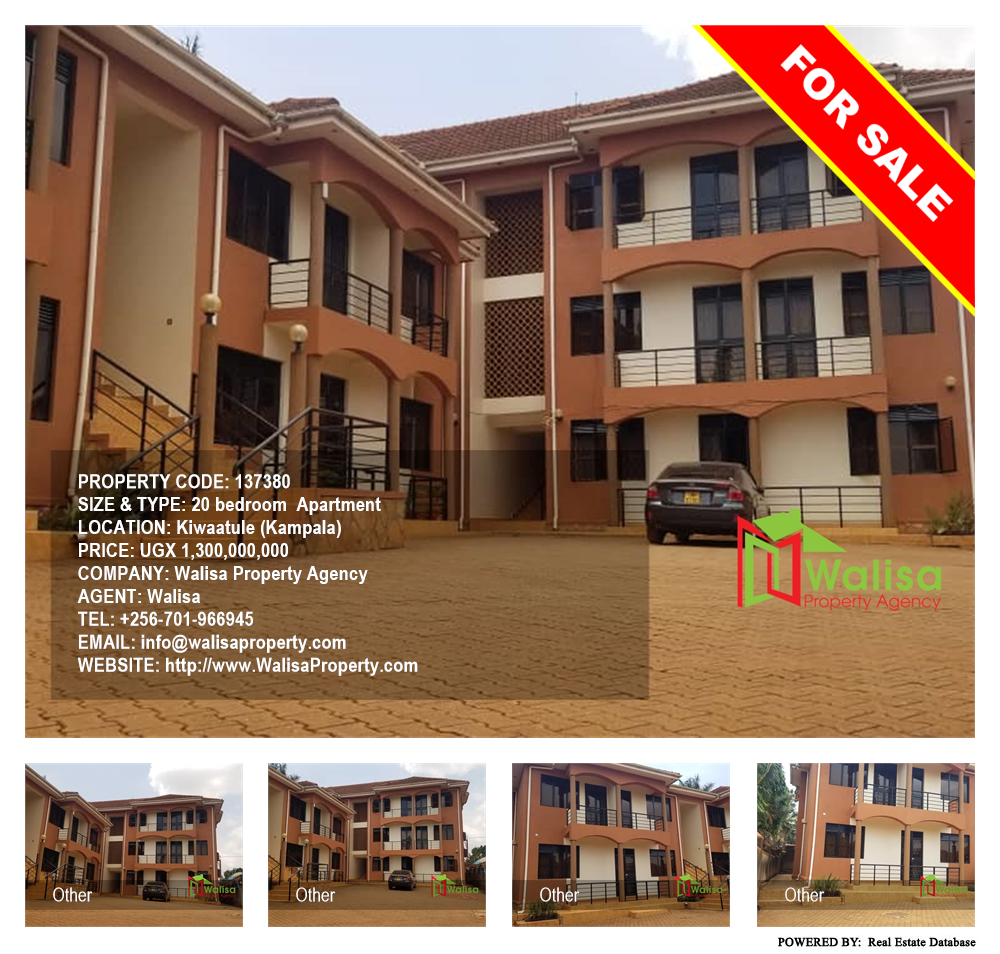 20 bedroom Apartment  for sale in Kiwaatule Kampala Uganda, code: 137380