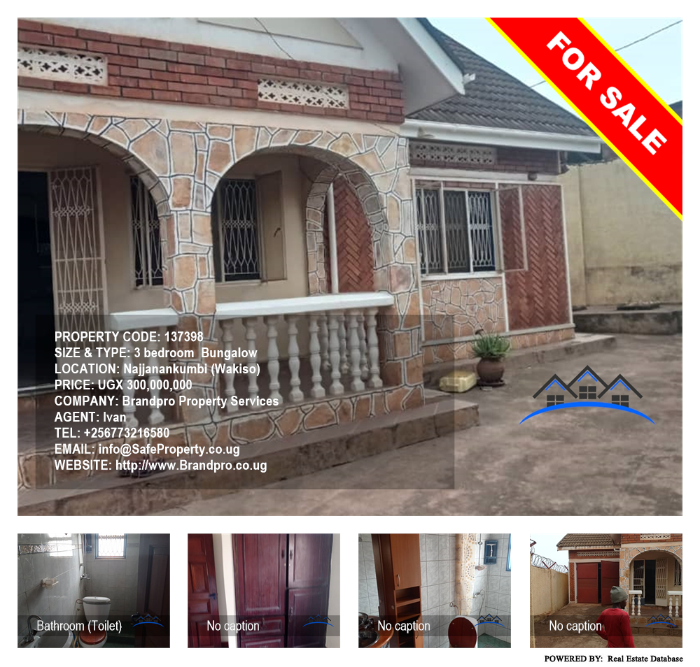 3 bedroom Bungalow  for sale in Najjanankumbi Wakiso Uganda, code: 137398