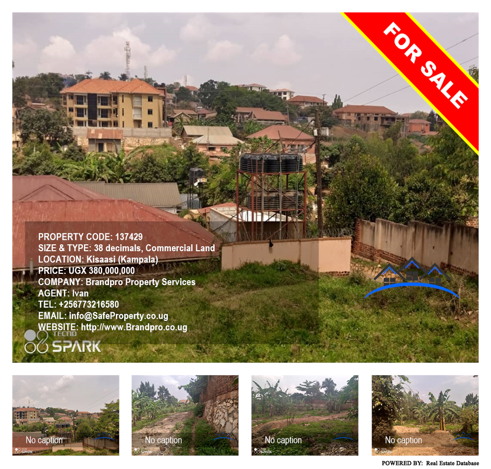 Commercial Land  for sale in Kisaasi Kampala Uganda, code: 137429