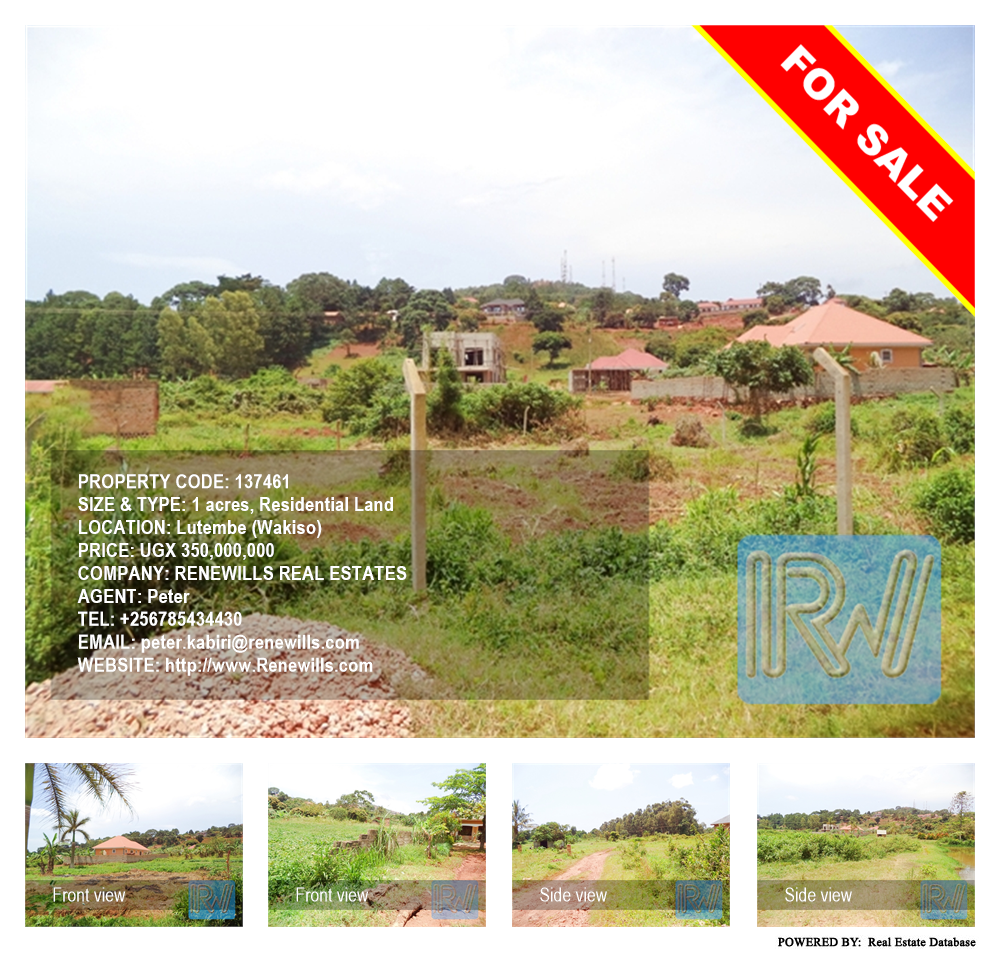 Residential Land  for sale in Lutembe Wakiso Uganda, code: 137461