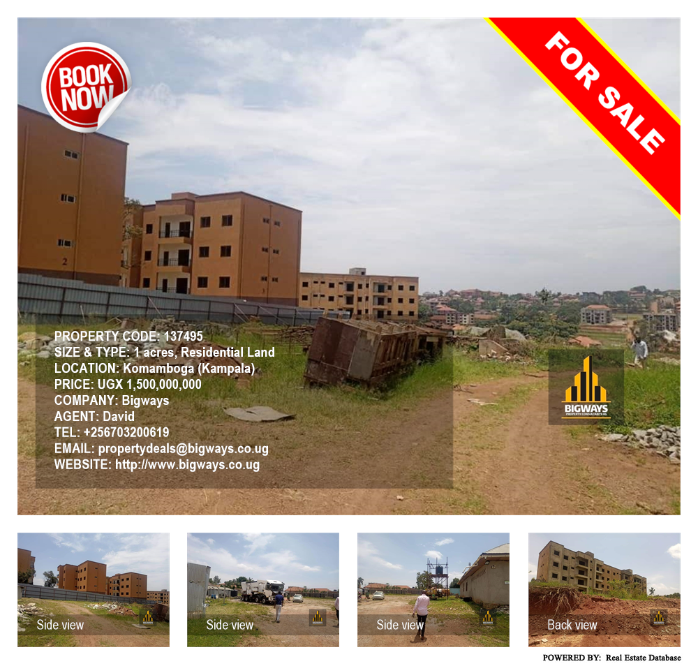 Residential Land  for sale in Komamboga Kampala Uganda, code: 137495