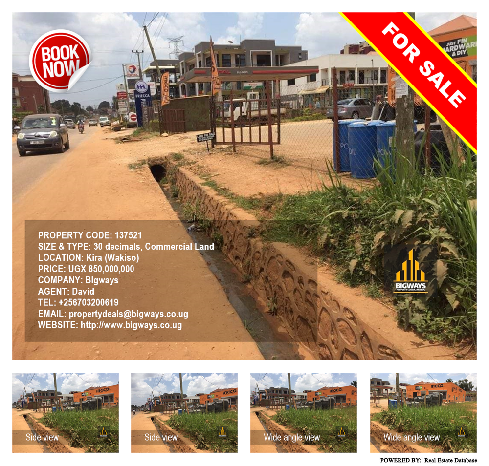 Commercial Land  for sale in Kira Wakiso Uganda, code: 137521