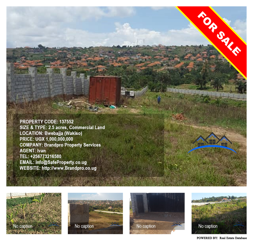 Commercial Land  for sale in Bwebajja Wakiso Uganda, code: 137552