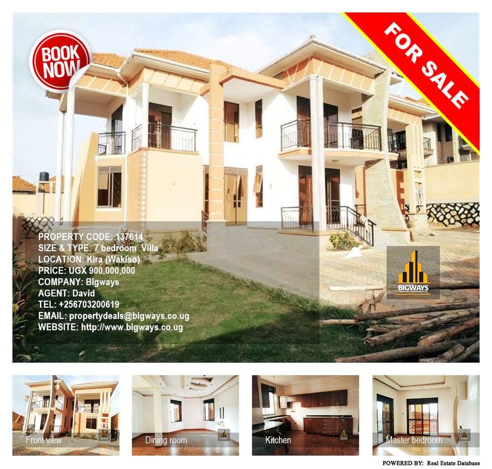 7 bedroom Villa  for sale in Kira Wakiso Uganda, code: 137614