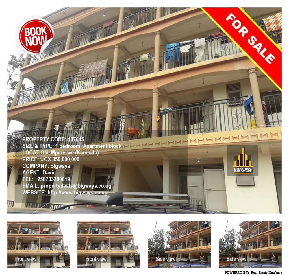 1 bedroom Apartment block  for sale in Mpererwe Kampala Uganda, code: 137645