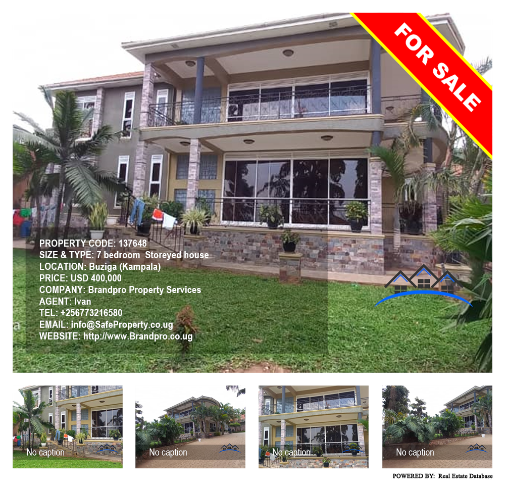 7 bedroom Storeyed house  for sale in Buziga Kampala Uganda, code: 137648