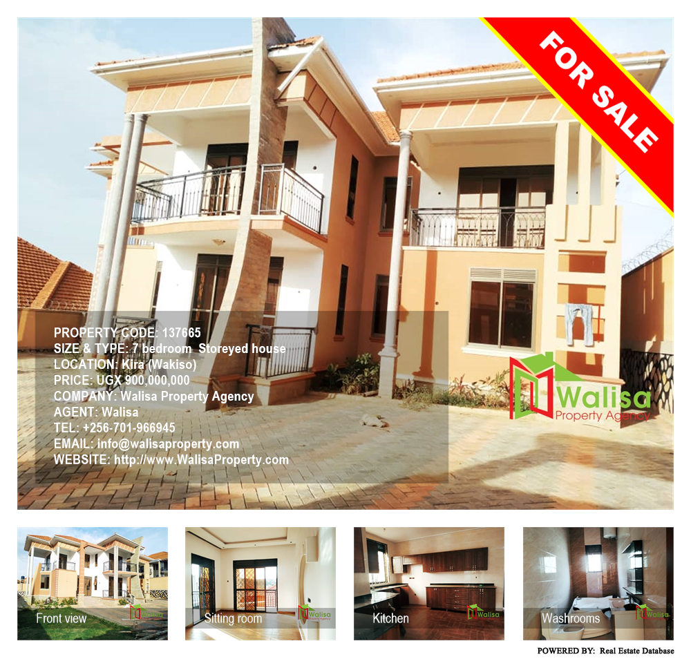 7 bedroom Storeyed house  for sale in Kira Wakiso Uganda, code: 137665