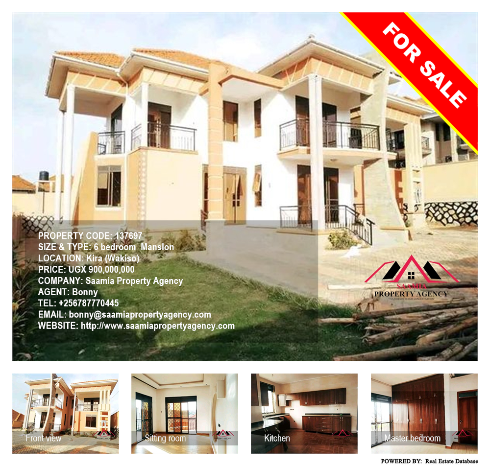 6 bedroom Mansion  for sale in Kira Wakiso Uganda, code: 137697