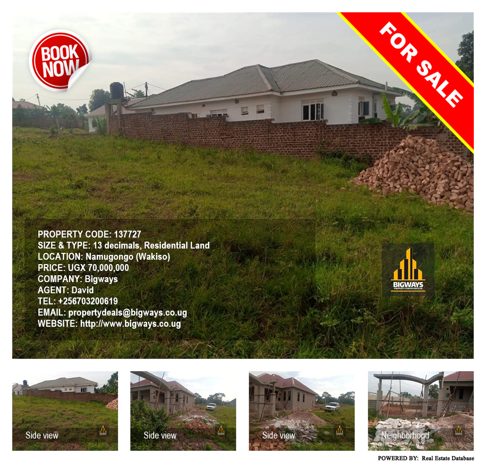 Residential Land  for sale in Namugongo Wakiso Uganda, code: 137727