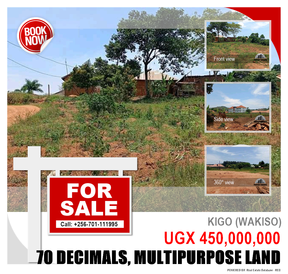 Multipurpose Land  for sale in Kigo Wakiso Uganda, code: 137729