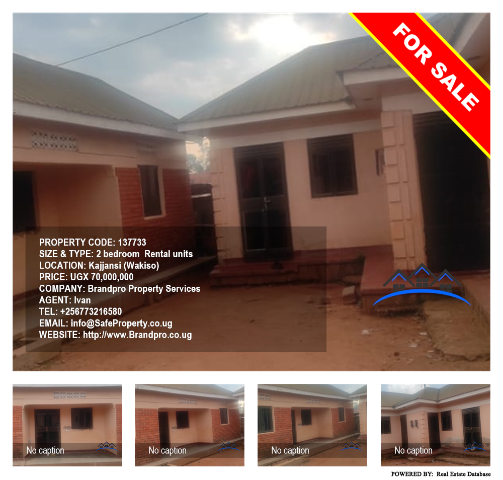 2 bedroom Rental units  for sale in Kajjansi Wakiso Uganda, code: 137733