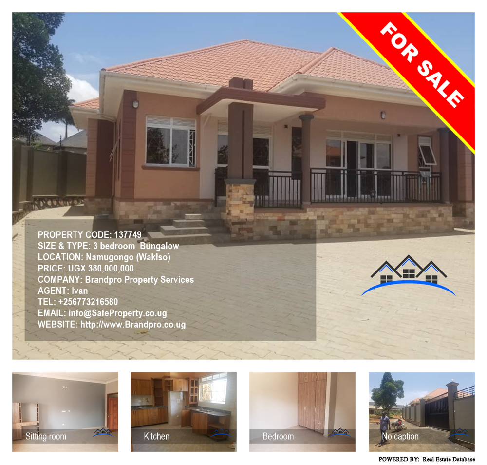 3 bedroom Bungalow  for sale in Namugongo Wakiso Uganda, code: 137749