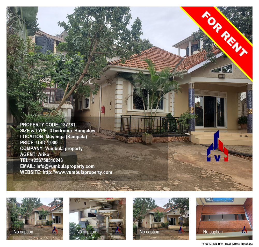 3 bedroom Bungalow  for rent in Muyenga Kampala Uganda, code: 137761