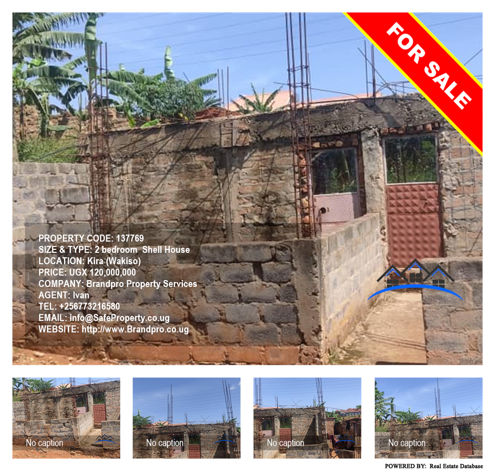 2 bedroom Shell House  for sale in Kira Wakiso Uganda, code: 137769