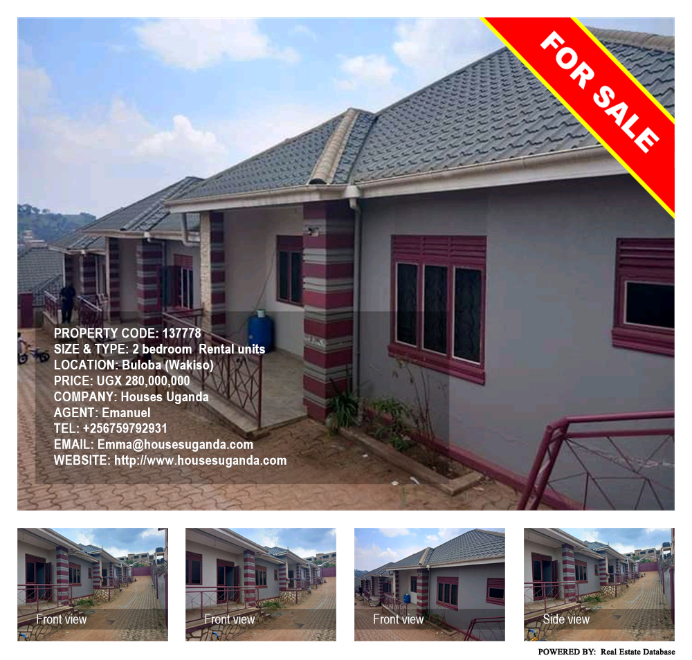2 bedroom Rental units  for sale in Buloba Wakiso Uganda, code: 137778