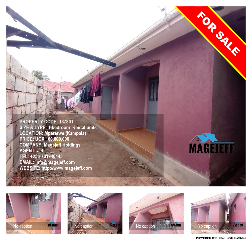 1 bedroom Rental units  for sale in Mpererwe Kampala Uganda, code: 137801