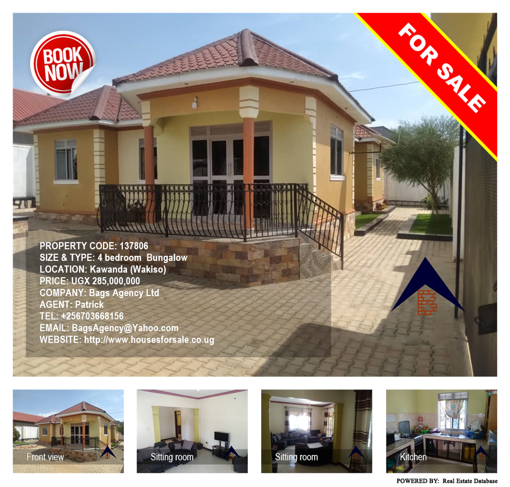 4 bedroom Bungalow  for sale in Kawanda Wakiso Uganda, code: 137806