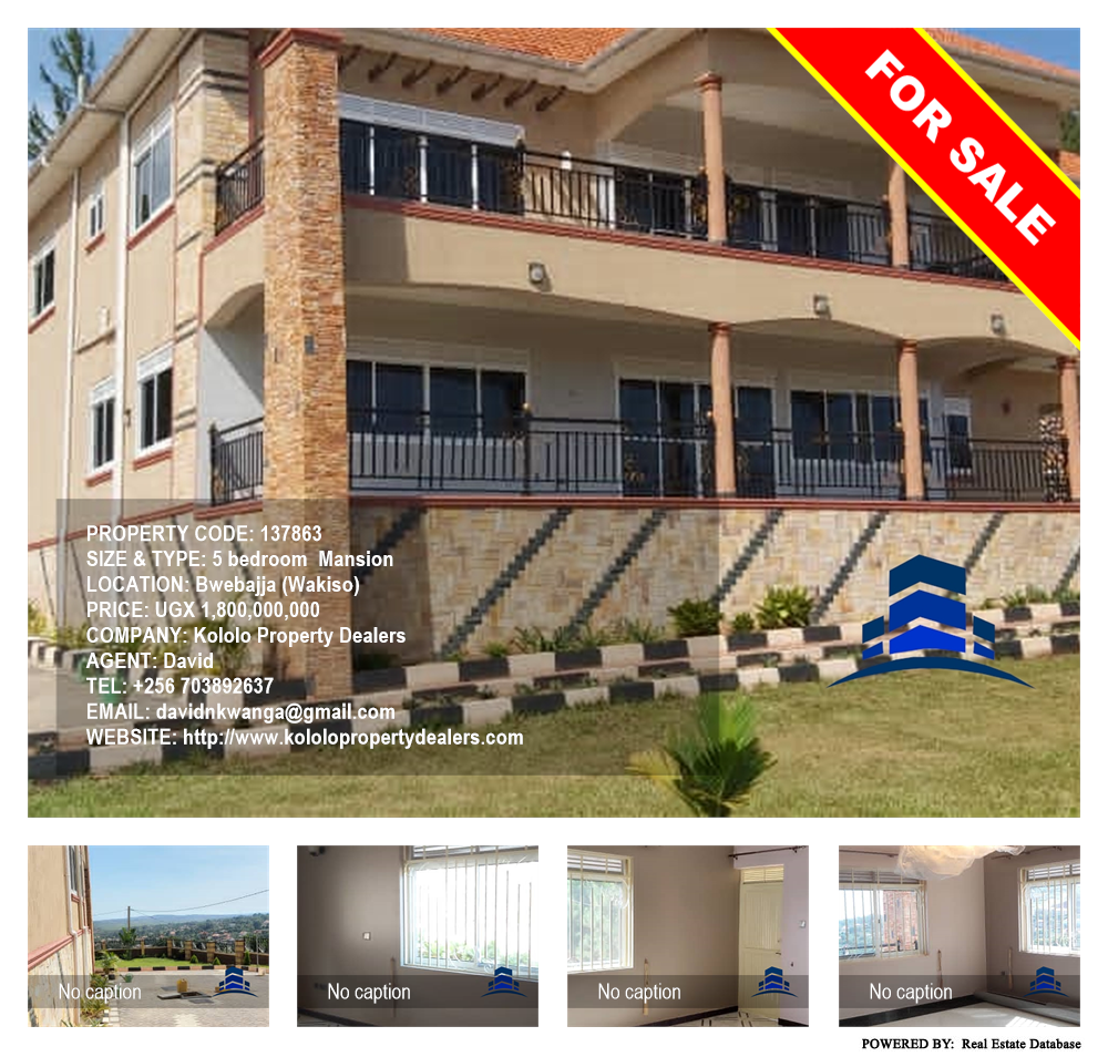 5 bedroom Mansion  for sale in Bwebajja Wakiso Uganda, code: 137863