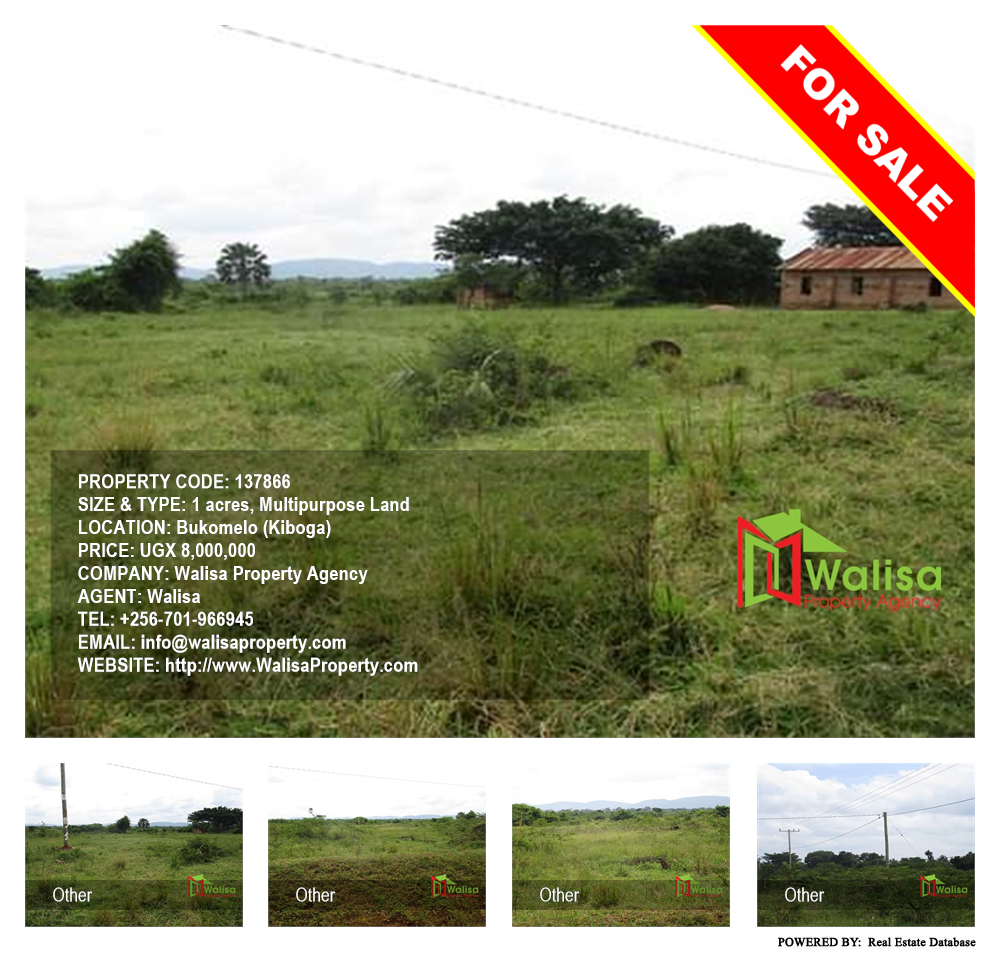 Multipurpose Land  for sale in Bukomelo Kiboga Uganda, code: 137866