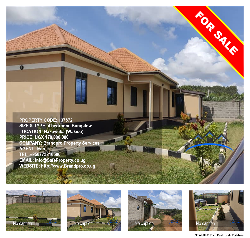 4 bedroom Bungalow  for sale in Nakawuka Wakiso Uganda, code: 137872