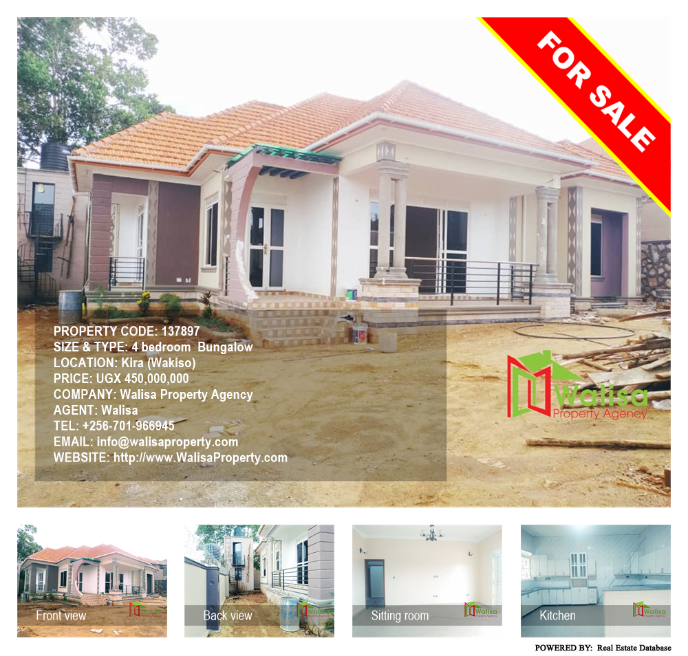 4 bedroom Bungalow  for sale in Kira Wakiso Uganda, code: 137897