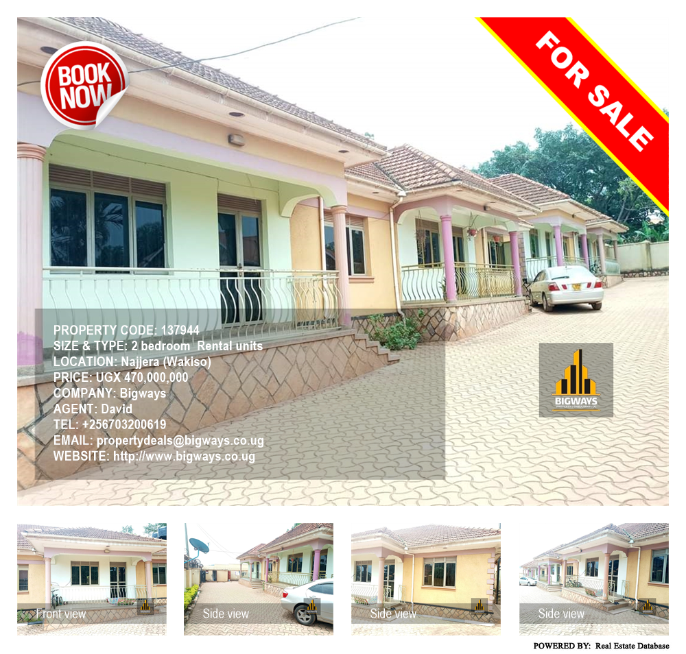 2 bedroom Rental units  for sale in Najjera Wakiso Uganda, code: 137944