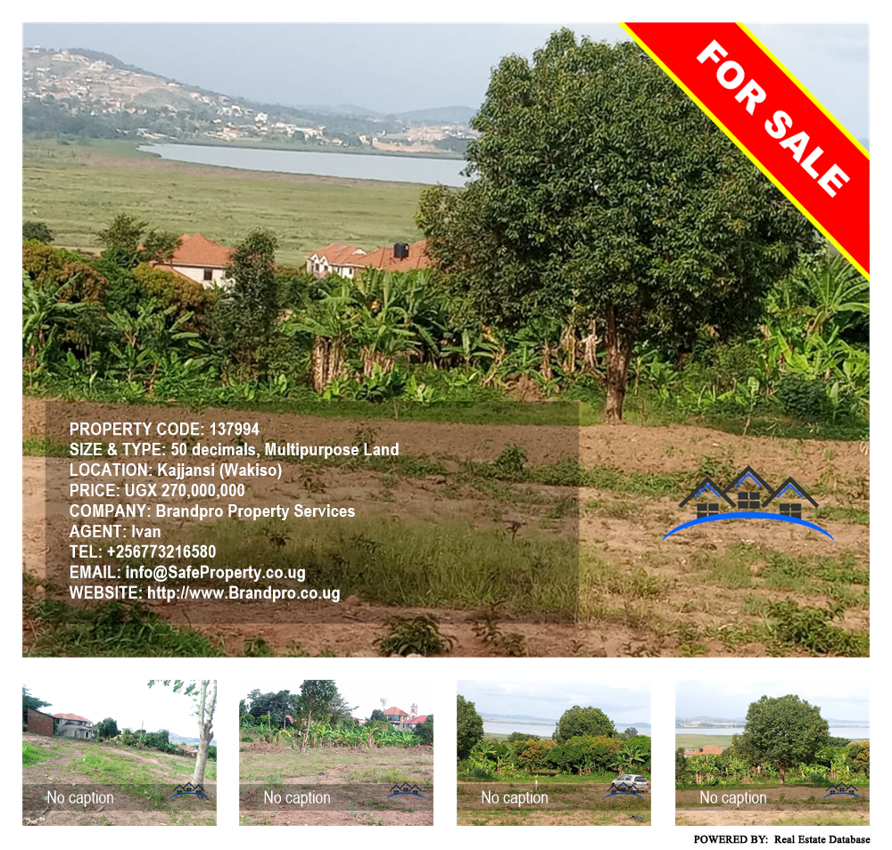 Multipurpose Land  for sale in Kajjansi Wakiso Uganda, code: 137994
