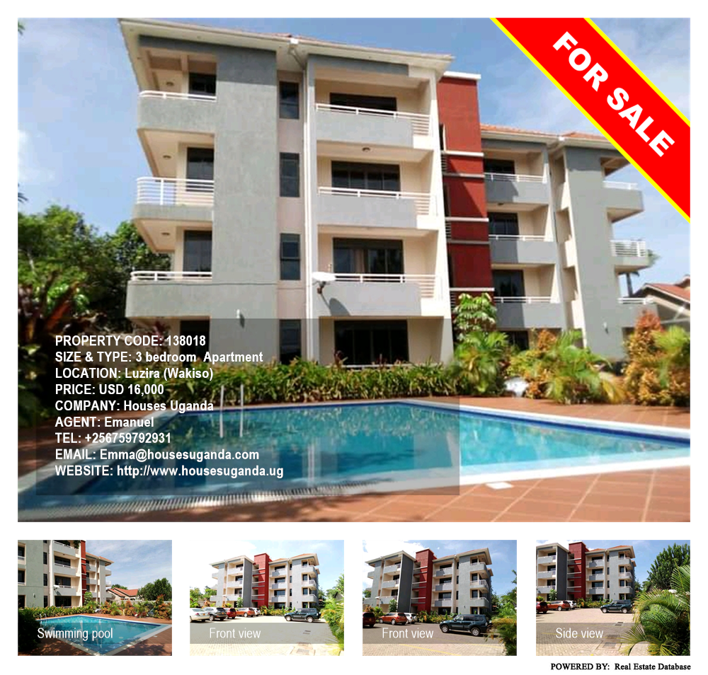 3 bedroom Apartment  for sale in Luzira Wakiso Uganda, code: 138018