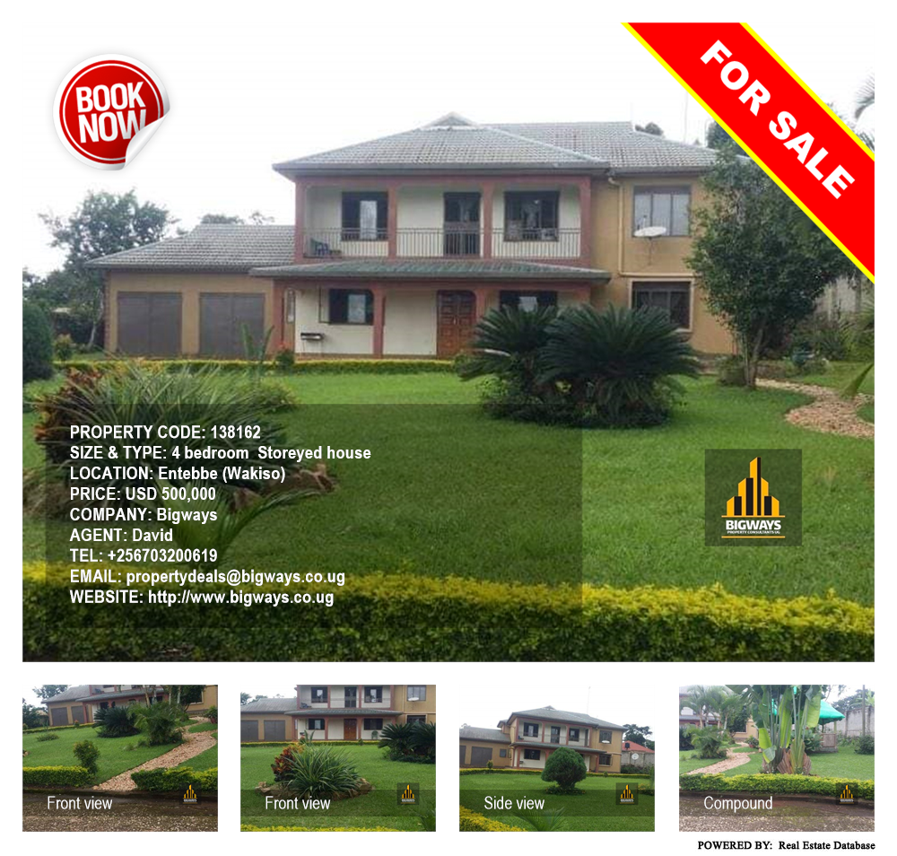 4 bedroom Storeyed house  for sale in Entebbe Wakiso Uganda, code: 138162