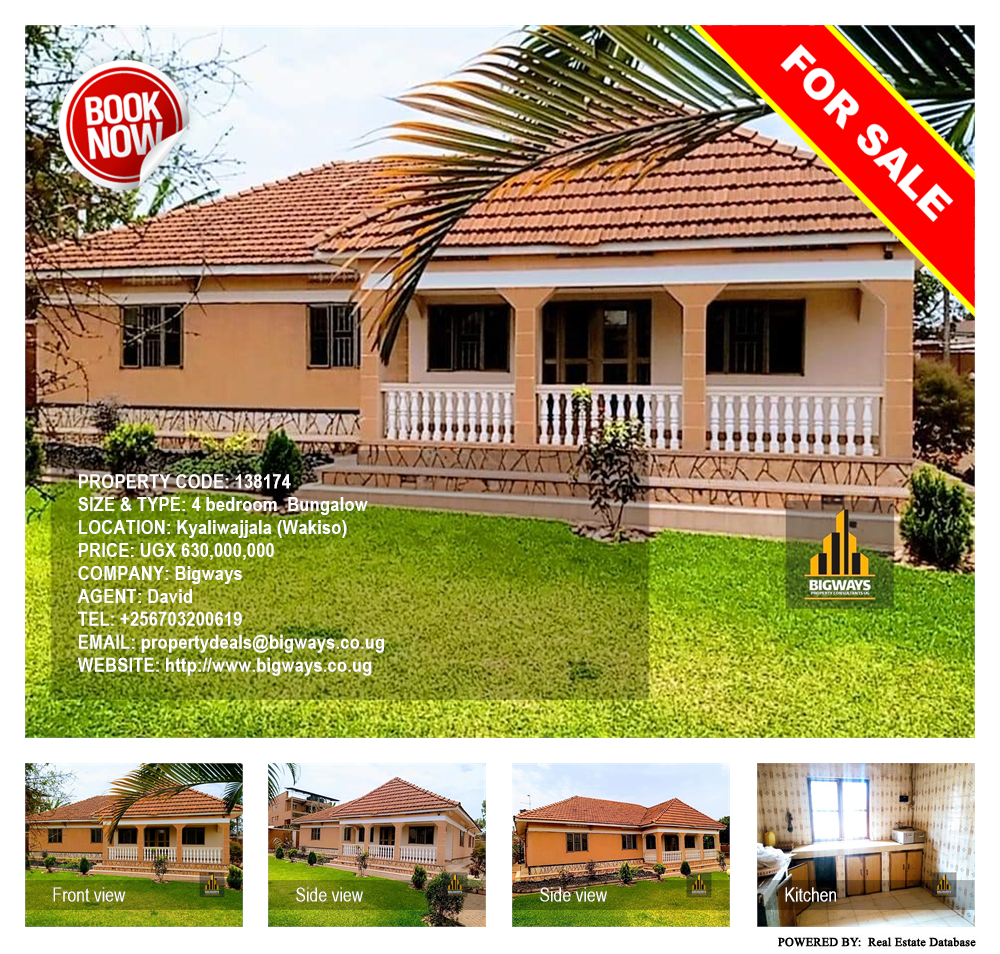 4 bedroom Bungalow  for sale in Kyaliwajjala Wakiso Uganda, code: 138174