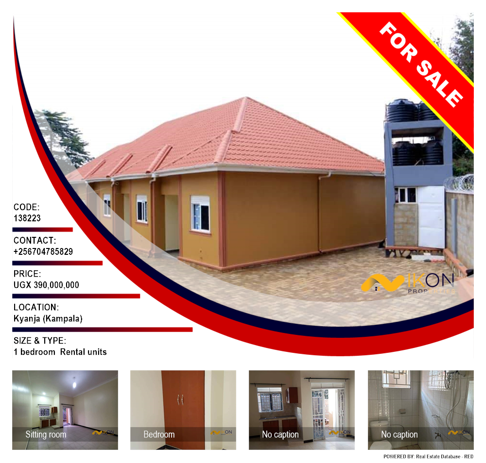 1 bedroom Rental units  for sale in Kyanja Kampala Uganda, code: 138223