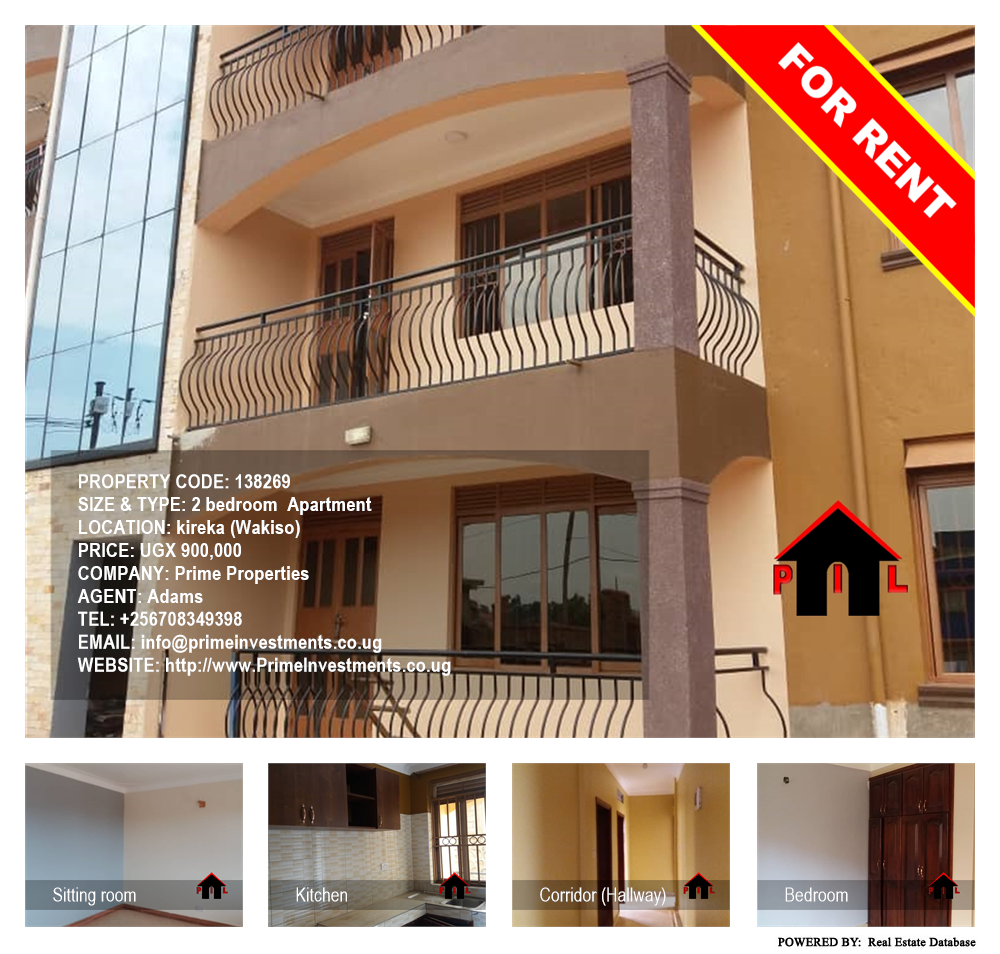 2 bedroom Apartment  for rent in Kireka Wakiso Uganda, code: 138269