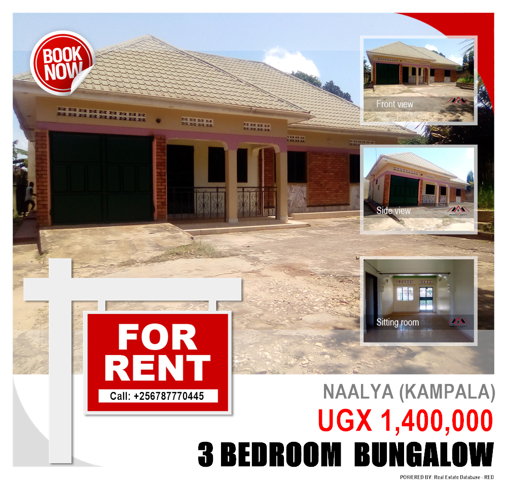 3 bedroom Bungalow  for rent in Naalya Kampala Uganda, code: 138352