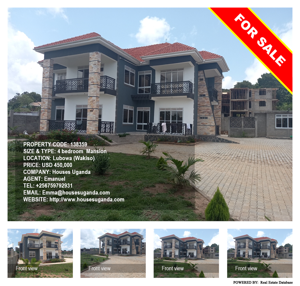 4 bedroom Mansion  for sale in Lubowa Wakiso Uganda, code: 138359