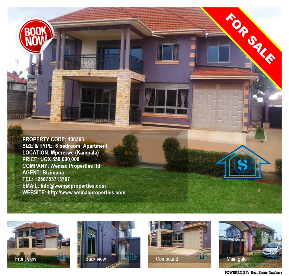 6 bedroom Apartment  for sale in Mpererwe Kampala Uganda, code: 138363