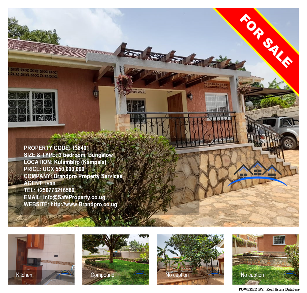 3 bedroom Bungalow  for sale in Kulambilo Kampala Uganda, code: 138401