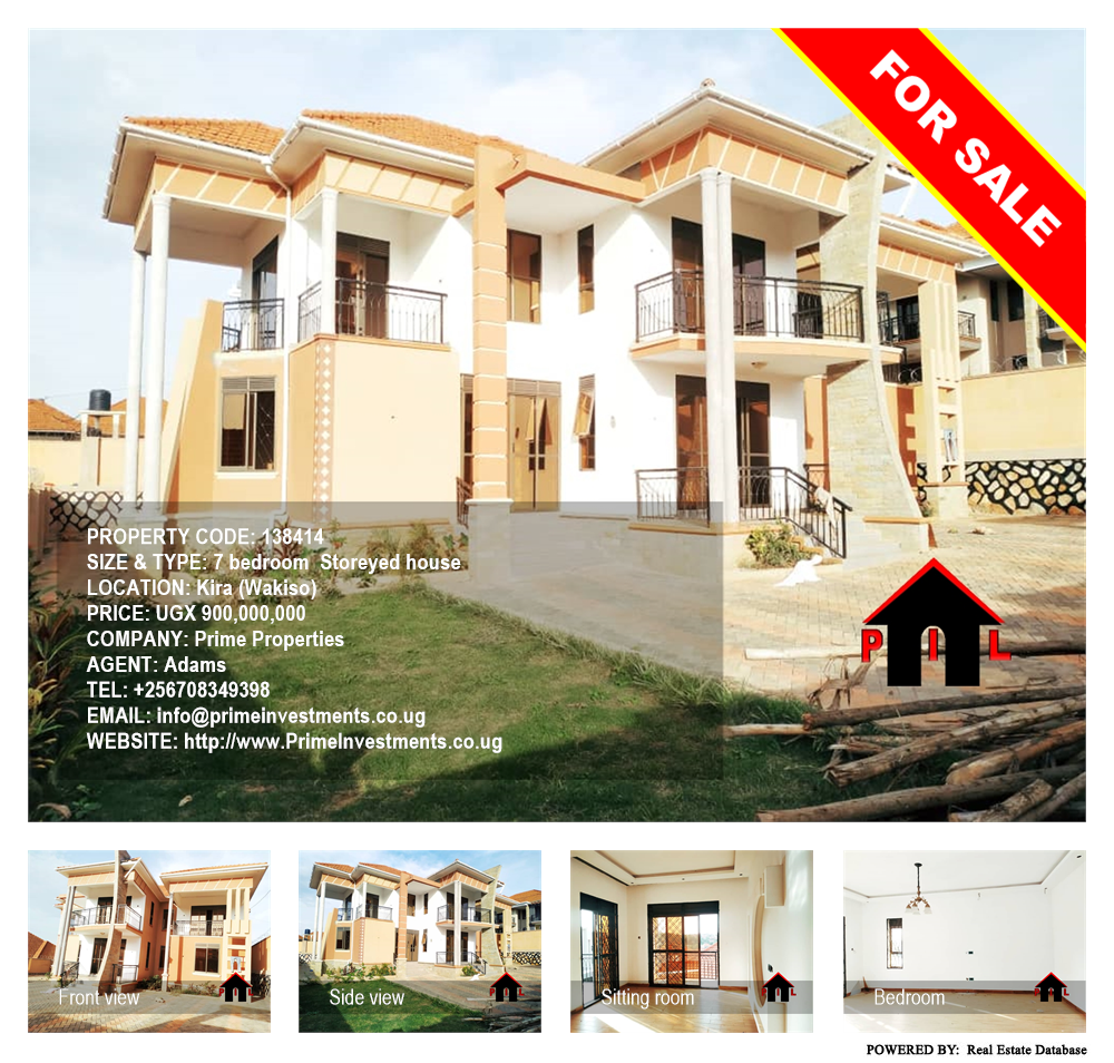 7 bedroom Storeyed house  for sale in Kira Wakiso Uganda, code: 138414