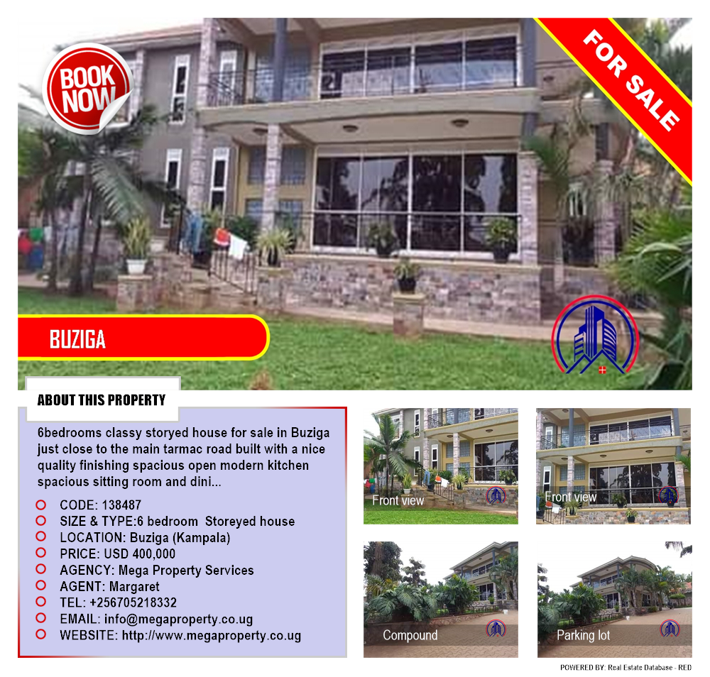 6 bedroom Storeyed house  for sale in Buziga Kampala Uganda, code: 138487