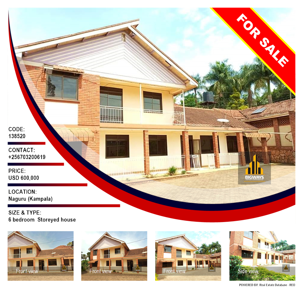6 bedroom Storeyed house  for sale in Naguru Kampala Uganda, code: 138520