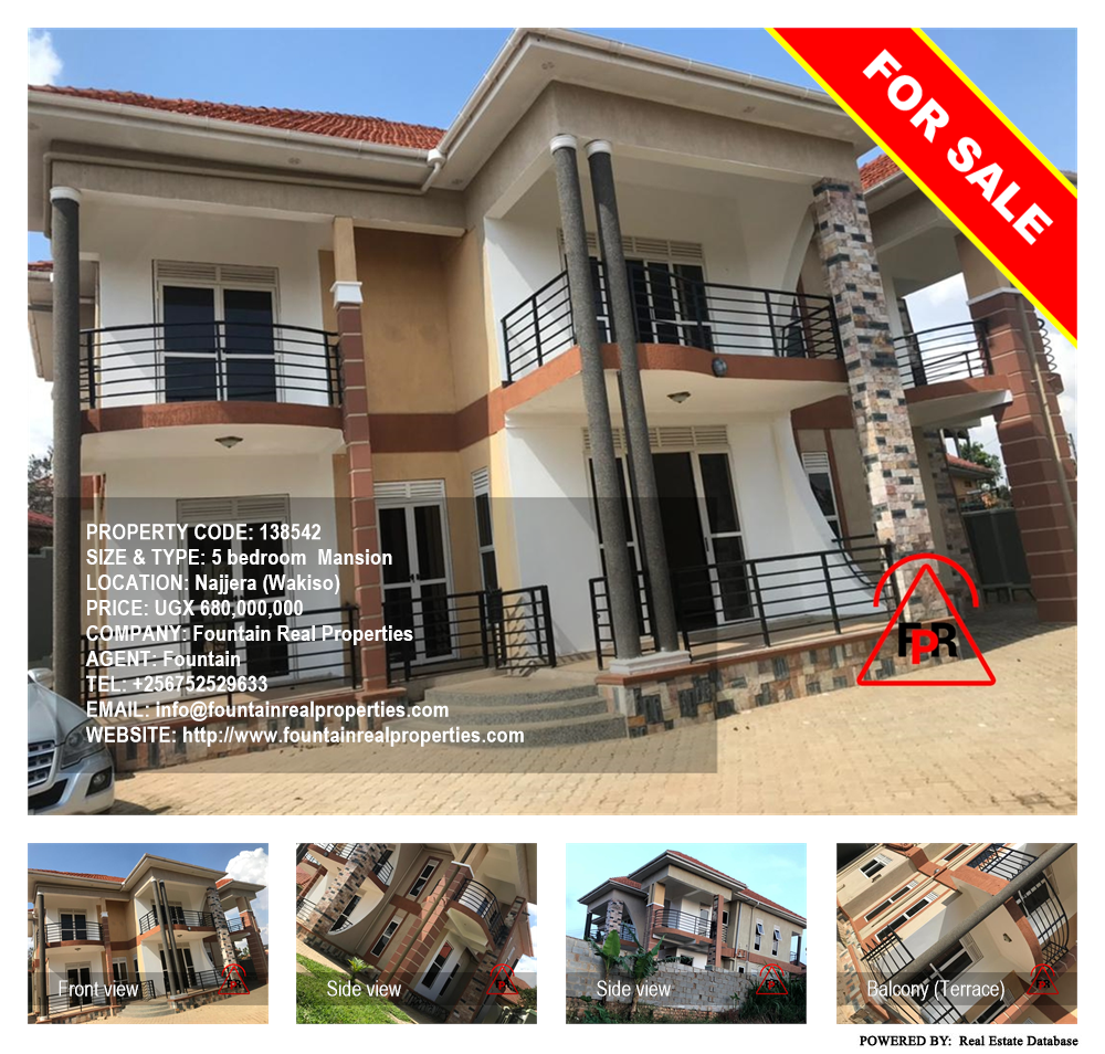 5 bedroom Mansion  for sale in Najjera Wakiso Uganda, code: 138542