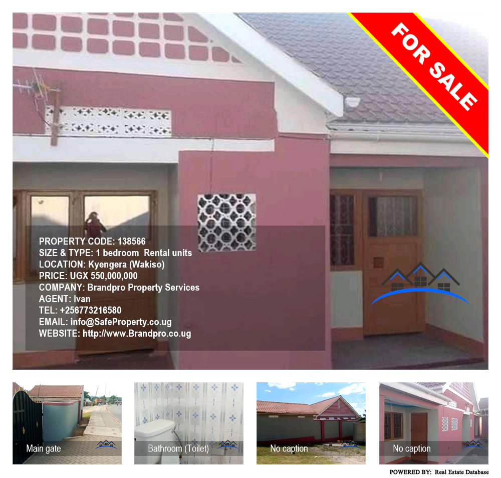1 bedroom Rental units  for sale in Kyengera Wakiso Uganda, code: 138566