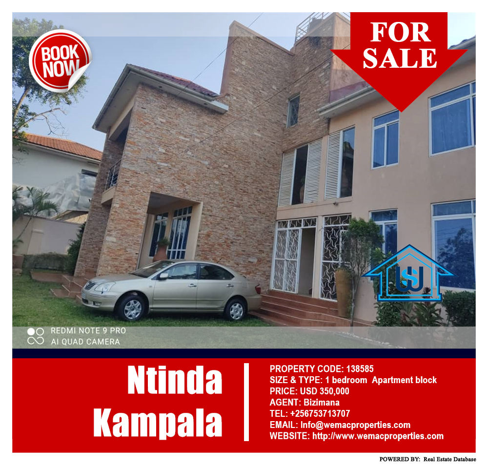 1 bedroom Apartment block  for sale in Ntinda Kampala Uganda, code: 138585