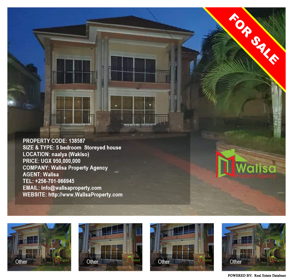 5 bedroom Storeyed house  for sale in Naalya Wakiso Uganda, code: 138587