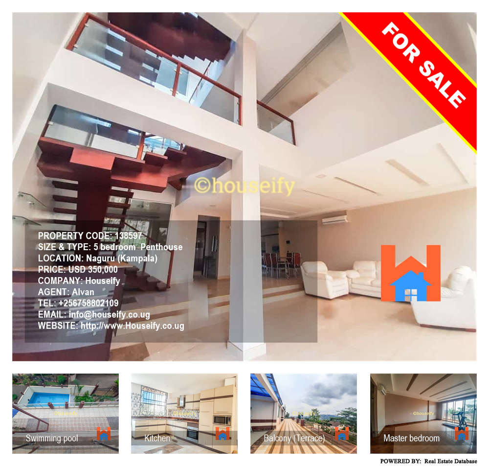 5 bedroom Penthouse  for sale in Naguru Kampala Uganda, code: 138597