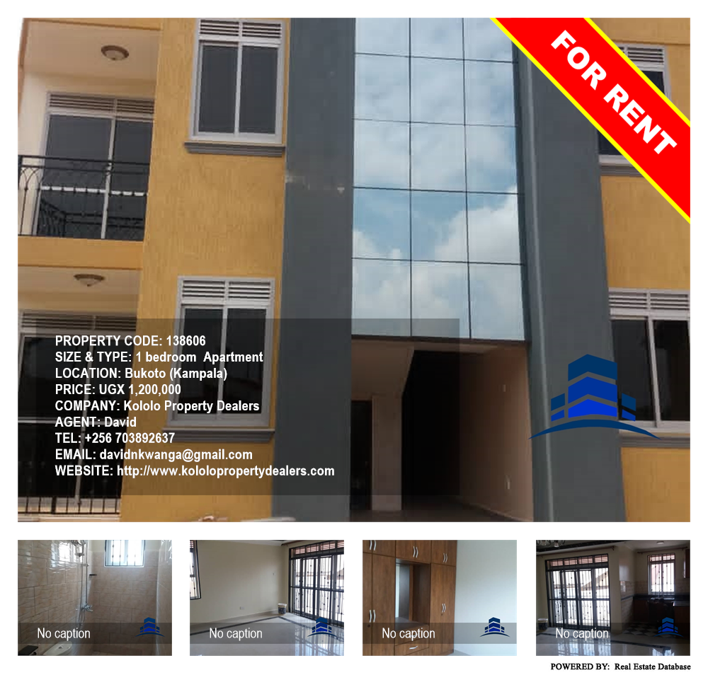 1 bedroom Apartment  for rent in Bukoto Kampala Uganda, code: 138606