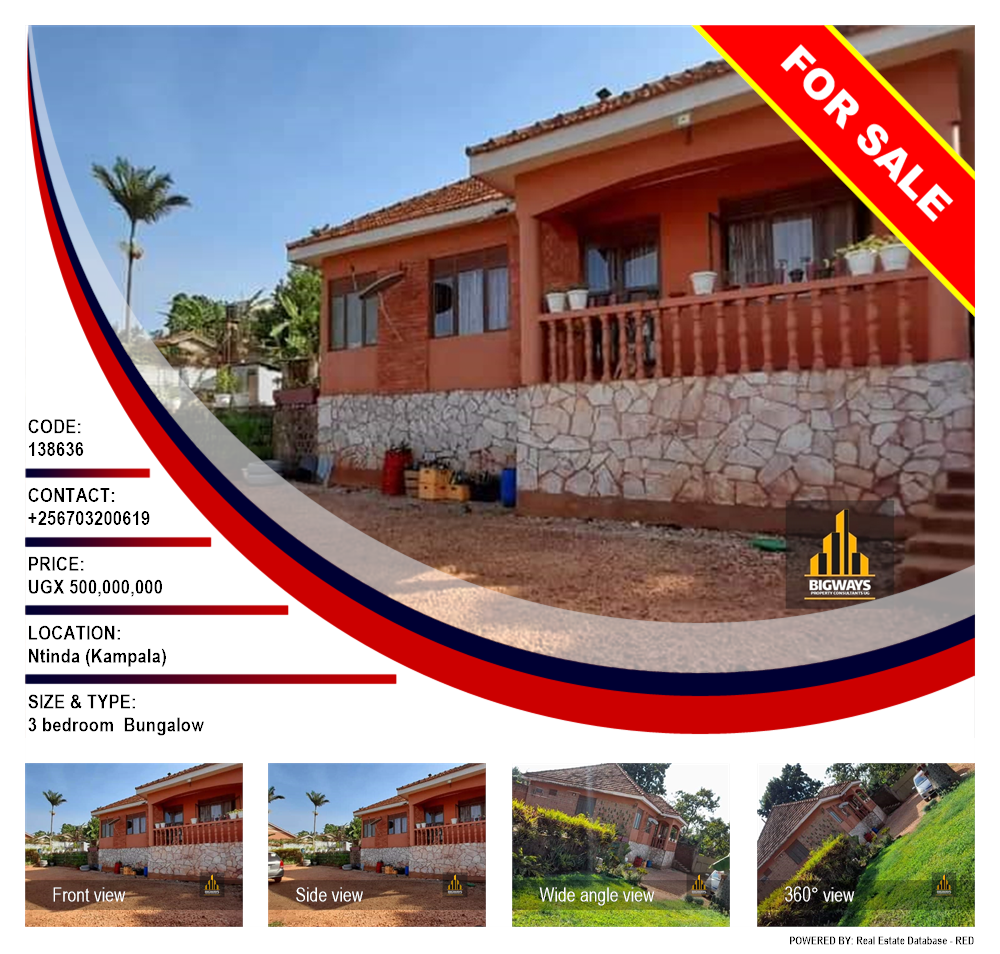 3 bedroom Bungalow  for sale in Ntinda Kampala Uganda, code: 138636