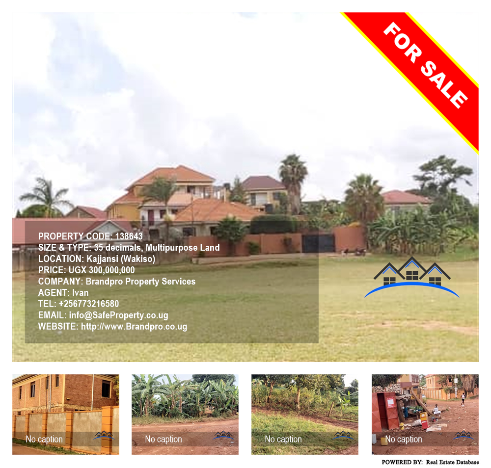 Multipurpose Land  for sale in Kajjansi Wakiso Uganda, code: 138643