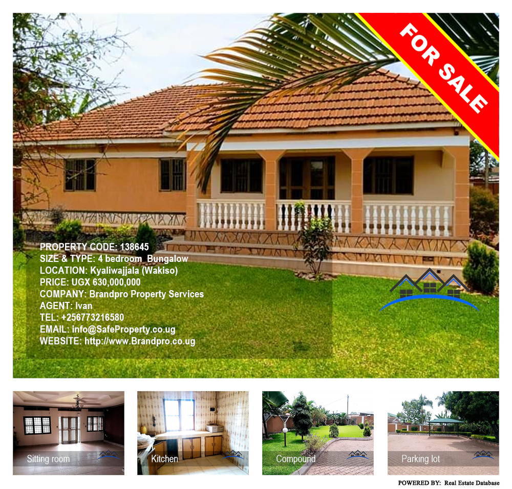 4 bedroom Bungalow  for sale in Kyaliwajjala Wakiso Uganda, code: 138645